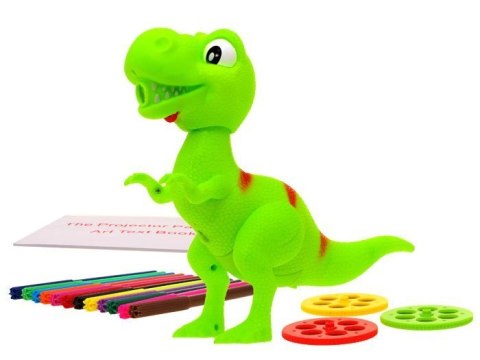Dinozaur T-rex Rzutnik projektor + pisaki TA0048 Dinozaur T-rex Rzutnik projektor + pisaki TA0048