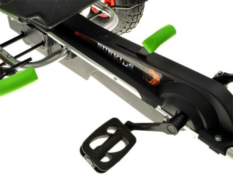Zielony sportowy GOKART na pedały dla dzieci do 50kg Pompowane koła SP0209 Zielony sportowy GOKART na pedały dla dzieci do 50kg Pompowane koła SP0209