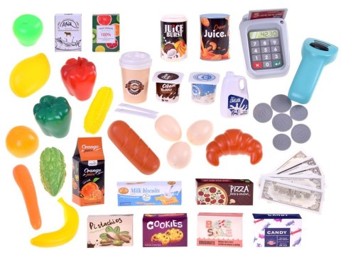 Sklep Supermarket + wózek na zakupy duży zestaw KASA ZA3174 Sklep Supermarket + wózek na zakupy duży zestaw KASA ZA3174