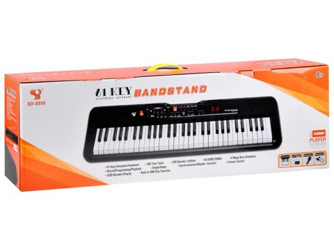 Organy Keyboard SD-S850 + mikrofon 61 klawiszy IN0143 Organy Keyboard SD-S850 + mikrofon 61 klawiszy IN0143