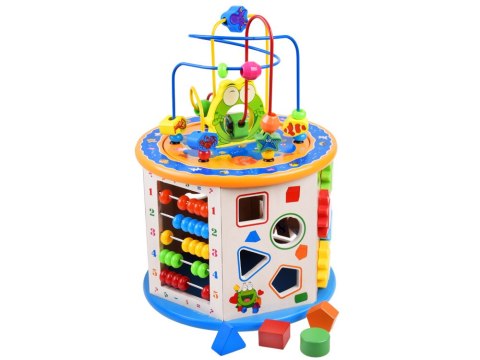 Drewniana kostka edukacyjna sorter 8w1 ZA4117 Drewniana kostka edukacyjna sorter 8w1 ZA4117