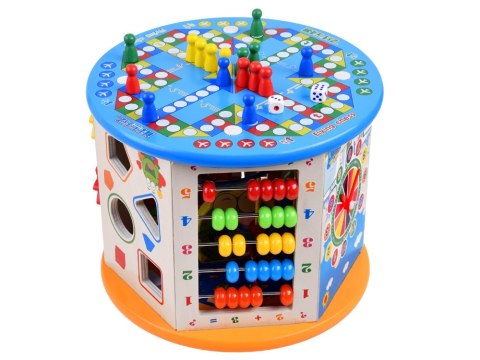 Drewniana kostka edukacyjna sorter 8w1 ZA4117 Drewniana kostka edukacyjna sorter 8w1 ZA4117