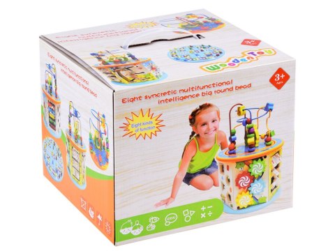 Drewniana kostka edukacyjna sorter 8w1 ZA4117 Drewniana kostka edukacyjna sorter 8w1 ZA4117