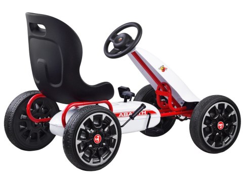 Licencjonowany GOKART ABARTH na pedały dla dzieci 30kg Miękkie koła PA0167 Licencjonowany GOKART ABARTH na pedały dla dzieci 30kg Miękkie koła PA0167