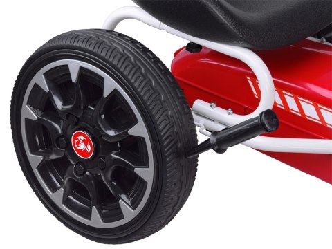 Licencjonowany GOKART ABARTH na pedały dla dzieci 30kg Miękkie koła PA0167 Licencjonowany GOKART ABARTH na pedały dla dzieci 30kg Miękkie koła PA0167