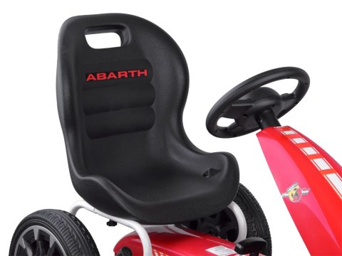 Licencjonowany GOKART ABARTH na pedały dla dzieci 30kg Miękkie koła PA0167 Licencjonowany GOKART ABARTH na pedały dla dzieci 30kg Miękkie koła PA0167