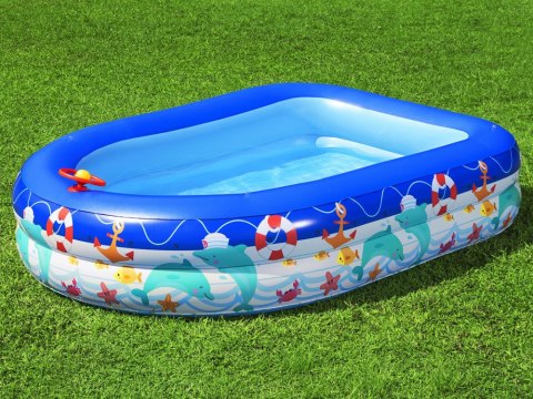 Bestway Dmuchany basen z odpinanym daszkiem + kierownica Sea Captain 54370 Bestway Dmuchany basen z odpinanym daszkiem + kierownica Sea Captain 54370