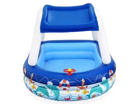 Bestway Dmuchany basen z odpinanym daszkiem + kierownica Sea Captain 54370 Bestway Dmuchany basen z odpinanym daszkiem + kierownica Sea Captain 54370