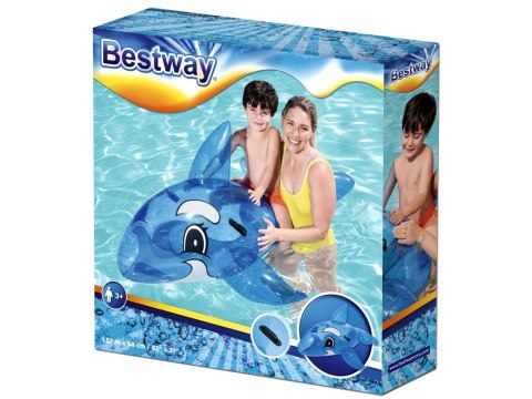 Bestway Duży dmuchany niebieski Delfin Wieloryb do pływania 157 cm 41037 Bestway Duży dmuchany niebieski Delfin Wieloryb do pływania 157 cm 41037