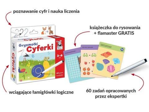 Karty do rysowania Gryzmołki Cyferki 3-6l KS0668 Karty do rysowania Gryzmołki Cyferki 3-6l KS0668