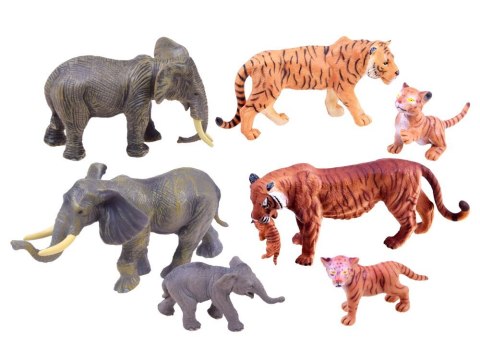 SERIA ZWIERZĘTA SAFARI Zestaw figurek tygrys + słoń KOLEKCJA ZA2987 SERIA ZWIERZĘTA SAFARI Zestaw figurek tygrys + słoń KOLEKCJA ZA2987