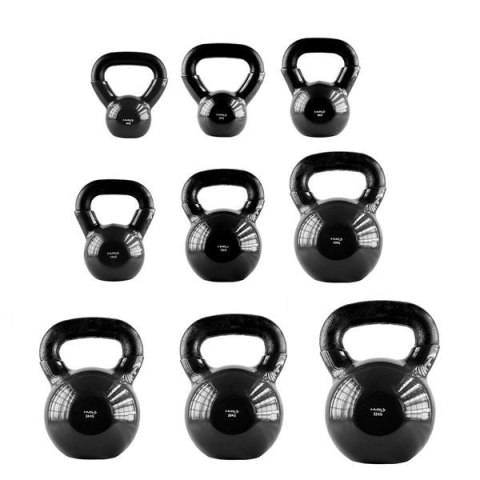 HMS KNV04 BLACK KETTLEBELL ŻELIWNY POKRYTY WINYLEM HMS HMS KNV04 BLACK KETTLEBELL ŻELIWNY POKRYTY WINYLEM HMS