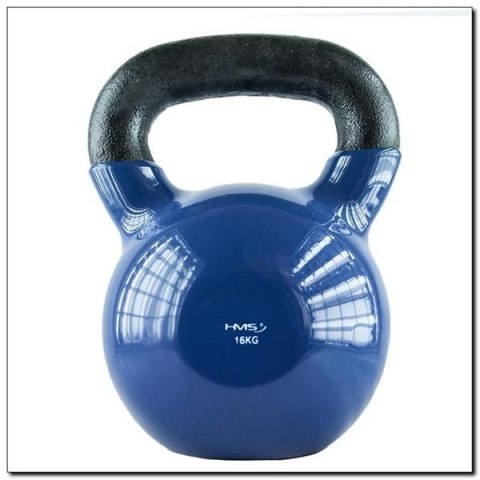 HMS KNV16 BLUE KETTLEBELL ŻELIWNY POKRYTY WINYLEM HMS