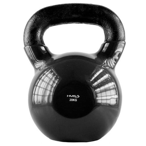 HMS KNV20 BLACK KETTLEBELL ŻELIWNY POKRYTY WINYLEM HMS