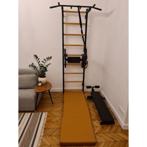 MATERAC GIMNASTYCZNY SKŁADANY BRĄZOWY 180CM BENCHK MATERAC GIMNASTYCZNY SKŁADANY BRĄZOWY 180CM BENCHK