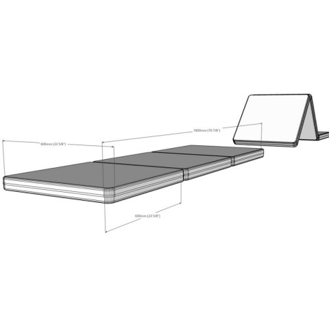 MATERAC GIMNASTYCZNY SKŁADANY BRĄZOWY 180CM BENCHK MATERAC GIMNASTYCZNY SKŁADANY BRĄZOWY 180CM BENCHK