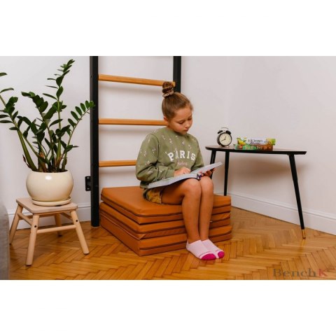 MATERAC GIMNASTYCZNY SKŁADANY BRĄZOWY 180CM BENCHK MATERAC GIMNASTYCZNY SKŁADANY BRĄZOWY 180CM BENCHK