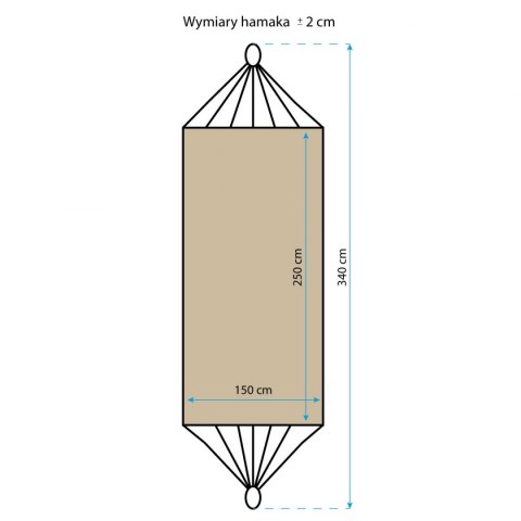 HAMAK OGRODOWY 2 OSOBOWY XXL 250x150CM Z POKROWCEM NIEBIESKI HAMAK OGRODOWY 2 OSOBOWY XXL 250x150CM Z POKROWCEM NIEBIESKI