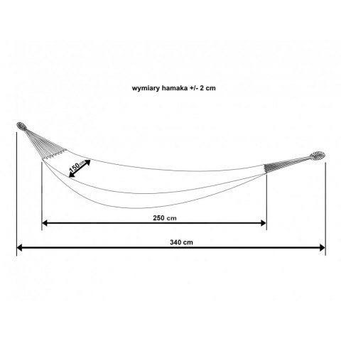 HAMAK OGRODOWY 2 OSOBOWY XXL 250x150CM Z POKROWCEM NIEBIESKI HAMAK OGRODOWY 2 OSOBOWY XXL 250x150CM Z POKROWCEM NIEBIESKI
