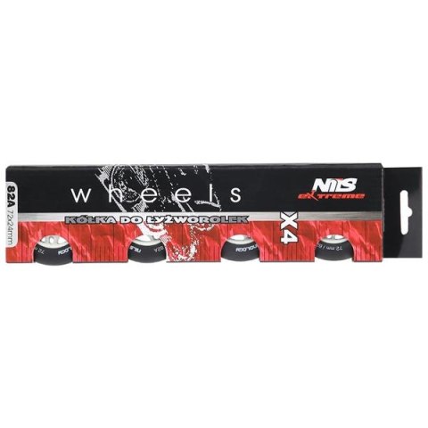 NILS EXTREME PU 72x24 82A CZARNE MATOWE KÓŁKA (4 szt.) NILS EXTREME NILS EXTREME PU 72x24 82A CZARNE MATOWE KÓŁKA (4 szt.) NILS EXTREME