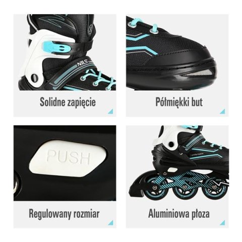 NILS EXTREME NA1169A TURKUSOWE ROZM. M(35-38) ŁYŻWOROLKI NILS EXTREME NILS EXTREME NA1169A TURKUSOWE ROZM. M(35-38) ŁYŻWOROLKI NILS EXTREME