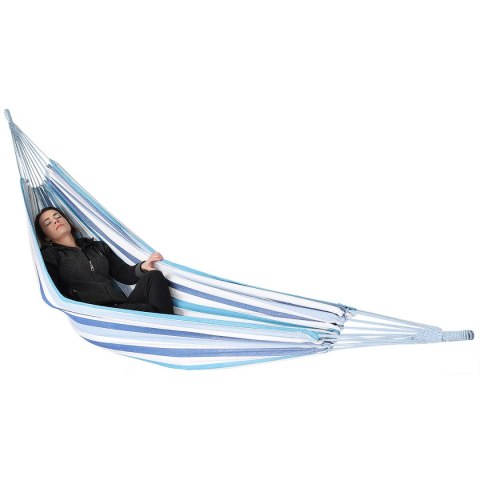 HAMAK OGRODOWY 2 OSOBOWY XXL 250x150CM Z POKROWCEM NIEBIESKI HAMAK OGRODOWY 2 OSOBOWY XXL 250x150CM Z POKROWCEM NIEBIESKI