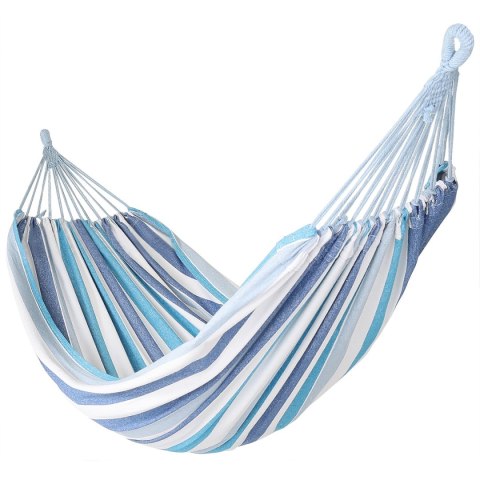 HAMAK OGRODOWY 2 OSOBOWY XXL 250x150CM Z POKROWCEM NIEBIESKI HAMAK OGRODOWY 2 OSOBOWY XXL 250x150CM Z POKROWCEM NIEBIESKI