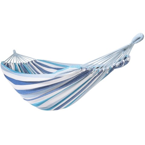 HAMAK OGRODOWY 2 OSOBOWY XXL 250x150CM Z POKROWCEM NIEBIESKI HAMAK OGRODOWY 2 OSOBOWY XXL 250x150CM Z POKROWCEM NIEBIESKI