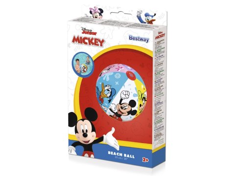 Bestway Dmuchana piłka plażowa Disney Junior MYSZKA MICKEY 51cm 91098 Bestway Dmuchana piłka plażowa Disney Junior MYSZKA MICKEY 51cm 91098