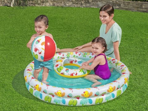 Bestway SET Basen piłka kółko brodzik 122cm 51124 Bestway SET Basen piłka kółko brodzik 122cm 51124