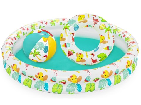 Bestway SET Basen piłka kółko brodzik 122cm 51124 Bestway SET Basen piłka kółko brodzik 122cm 51124