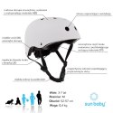 Kask M dla dzieci 3-7 lat TRACKER - SUN BABY z lampką LED cubic biały