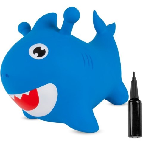 Skoczek gumowy dla dzieci REKIN BABY SHARK 62 cm niebieski do skakania z pompką Skoczek gumowy dla dzieci REKIN BABY SHARK 62 cm niebieski do skakania z pompką