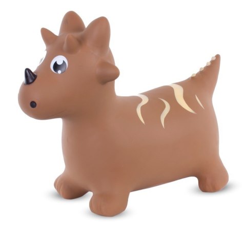 Skoczek gumowy dla dzieci DINO 59 cm brązowy do skakania z pompką Skoczek gumowy dla dzieci DINO 59 cm brązowy do skakania z pompką