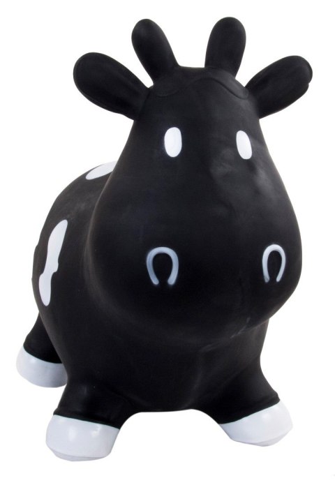 Skoczek gumowy dla dzieci KRÓWKA 57 cm czarno-biały do skakania z pompką Skoczek gumowy dla dzieci KRÓWKA 57 cm czarno-biały do skakania z pompką