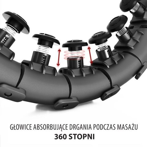 HMS HHW01 HULA HOP BLACK Z WYPUSTKAMI I OBCIĄŻNIKIEM HMS HMS HHW01 HULA HOP BLACK Z WYPUSTKAMI I OBCIĄŻNIKIEM HMS