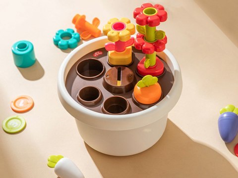 Hola Zestaw z doniczką 12m+ sorter piramida ZA4294 Hola Zestaw z doniczką 12m+ sorter piramida ZA4294