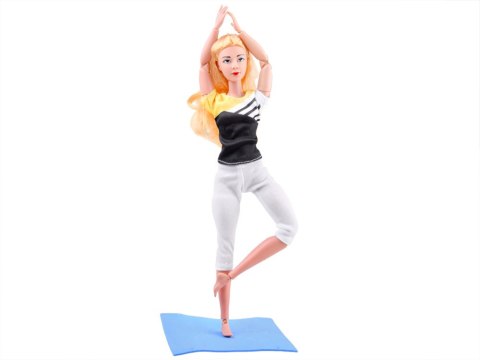 Lalka gimnastyczka ćwiczy joga fitness 30cm ZA4460 Lalka gimnastyczka ćwiczy joga fitness 30cm ZA4460