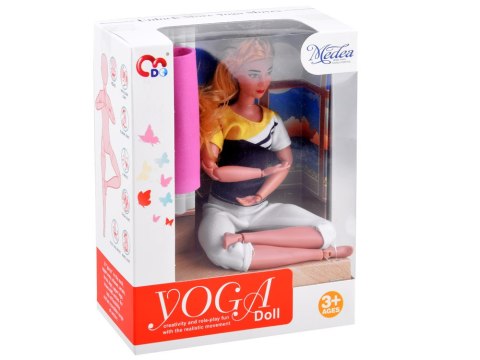 Lalka gimnastyczka ćwiczy joga fitness 30cm ZA4460 Lalka gimnastyczka ćwiczy joga fitness 30cm ZA4460