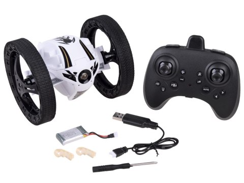 Skaczące auto kaskaderskie stunt sterowany RC0595 biały Skaczące auto kaskaderskie stunt sterowany RC0595 biały