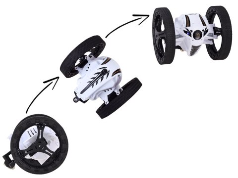 Skaczące auto kaskaderskie stunt sterowany RC0595 biały Skaczące auto kaskaderskie stunt sterowany RC0595 biały