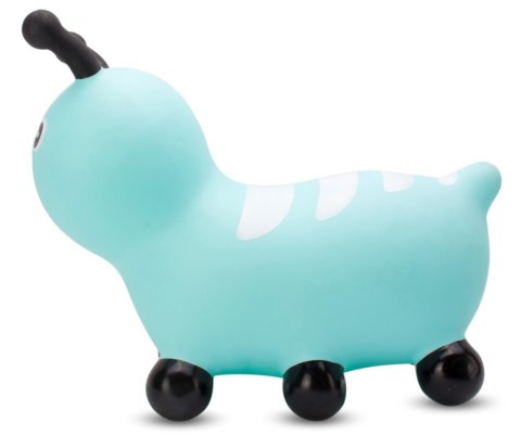Skoczek gumowy dla dzieci GĄSIENICZKA 55 cm niebieski do skakania z pompką Skoczek gumowy dla dzieci GĄSIENICZKA 55 cm niebieski do skakania z pompką