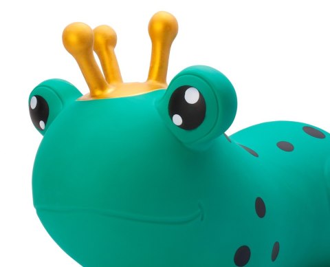 Skoczek gumowy dla dzieci ŻABA 55 cm zielony do skakania z pompką Skoczek gumowy dla dzieci ŻABA 55 cm zielony do skakania z pompką