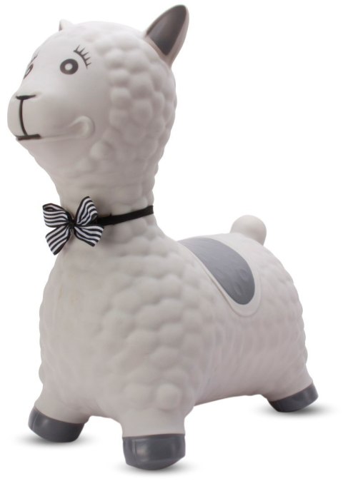 Skoczek gumowy dla dzieci ALPAKA 55cm szary z muszką do skakania z pompką Skoczek gumowy dla dzieci ALPAKA 55cm szary z muszką do skakania z pompką