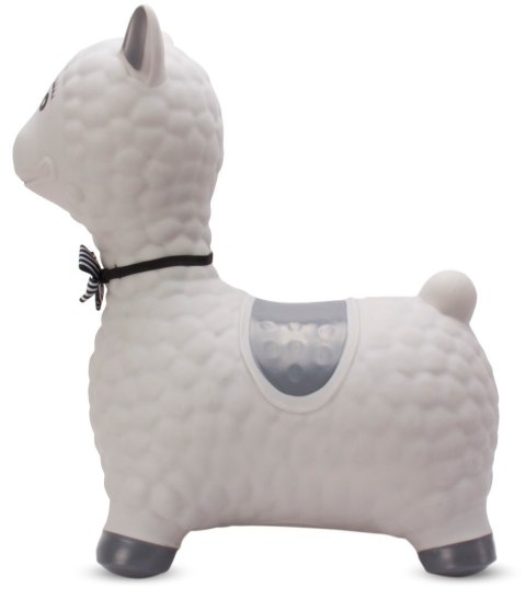 Skoczek gumowy dla dzieci ALPAKA 55cm szary z muszką do skakania z pompką Skoczek gumowy dla dzieci ALPAKA 55cm szary z muszką do skakania z pompką