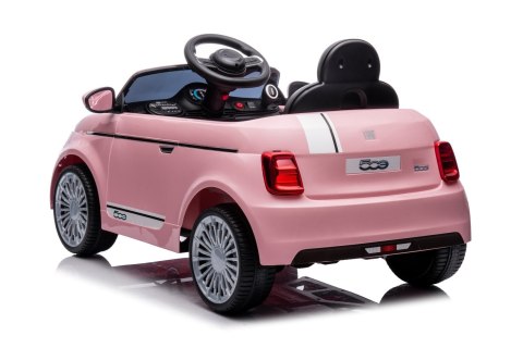 Auto na akumulator Jeździk FIAT 500 Elektro - jasny róż Auto na akumulator Jeździk FIAT 500 Elektro - jasny róż
