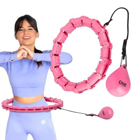 ONE FITNESS OHA02 HULA HOP PINK Z WYPUSTKAMI I OBCIĄŻNIKIEM ONE FITNESS ONE FITNESS OHA02 HULA HOP PINK Z WYPUSTKAMI I OBCIĄŻNIKIEM ONE FITNESS