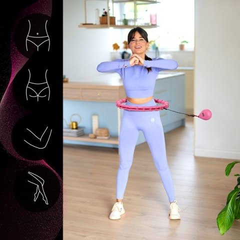ONE FITNESS OHA02 HULA HOP PINK Z WYPUSTKAMI I OBCIĄŻNIKIEM ONE FITNESS ONE FITNESS OHA02 HULA HOP PINK Z WYPUSTKAMI I OBCIĄŻNIKIEM ONE FITNESS