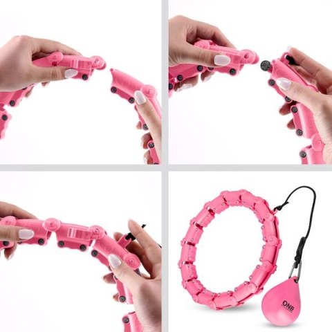 ONE FITNESS OHA02 HULA HOP PINK Z WYPUSTKAMI I OBCIĄŻNIKIEM ONE FITNESS ONE FITNESS OHA02 HULA HOP PINK Z WYPUSTKAMI I OBCIĄŻNIKIEM ONE FITNESS