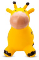 Skoczek gumowy dla dzieci ŻYRAFKA 58 cm żółty z bandaną do skakania z pompką Skoczek gumowy dla dzieci ŻYRAFKA 58 cm żółty z bandaną do skakania z pompką